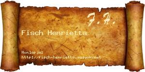 Fisch Henrietta névjegykártya