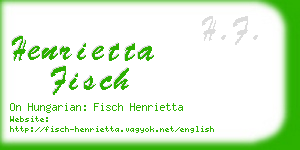 henrietta fisch business card